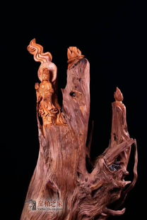 崖柏 滴水觀音 意境擺件工藝品 背景完美雕工細膩