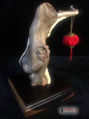 崖柏隨行擺件筆架 太行崖柏雙色料虎皮紋復(fù)古打磨