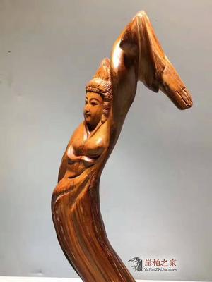 正宗太行陳化料工藝品仕女 崖柏材質的休閑把玩佳品